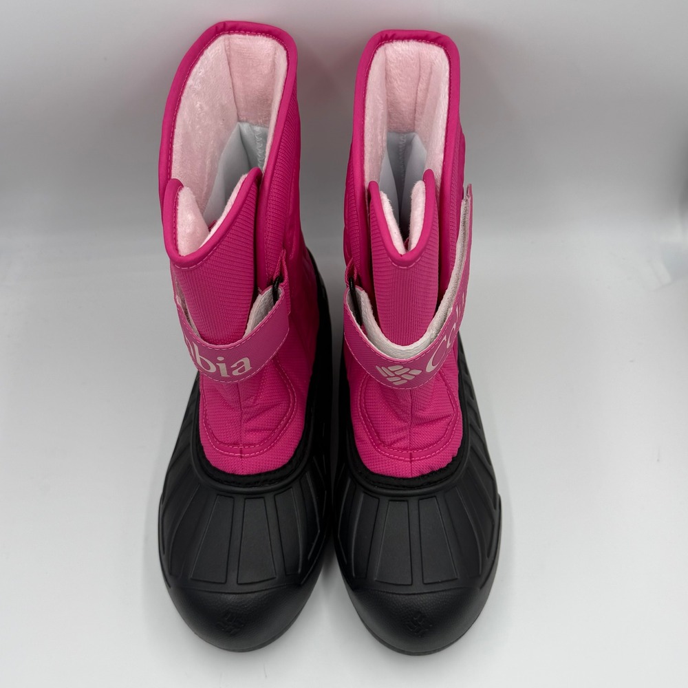 NEW Columbia Powderbug Snowlite Strap Winter Boots Pink BY6077-695 Youth Size 7 - Picture 5 of 10